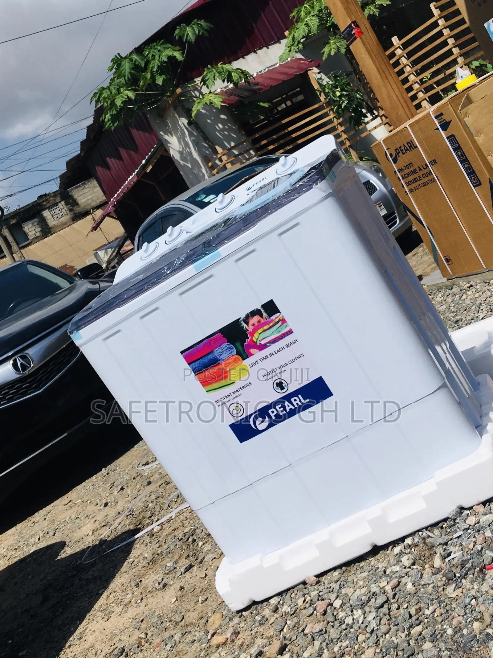 Grab Electri Pearl Washingmachine 12kg Semiautomatic Topload