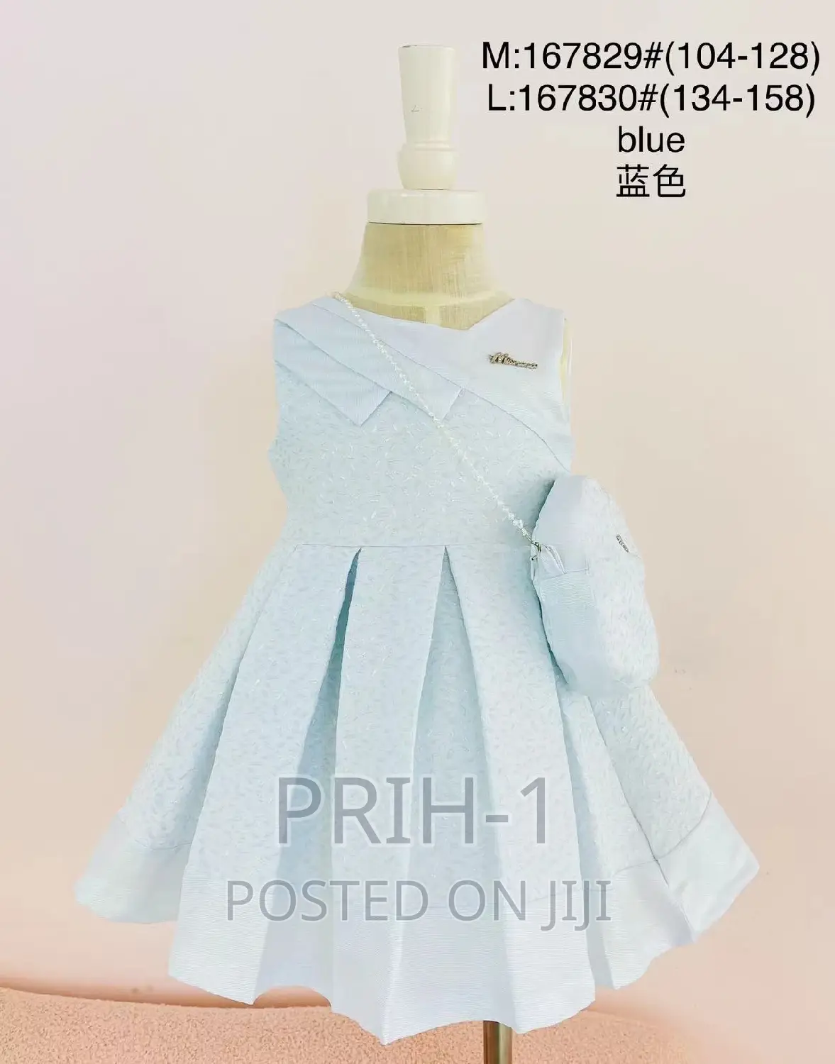 Girls Adorable Dress With Hand Bag