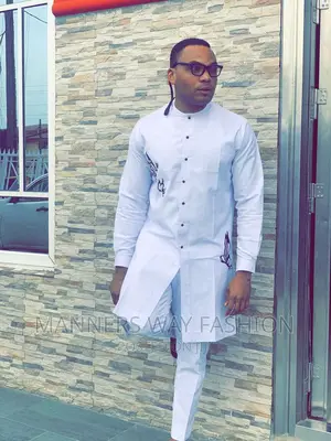 Men White Kafftan