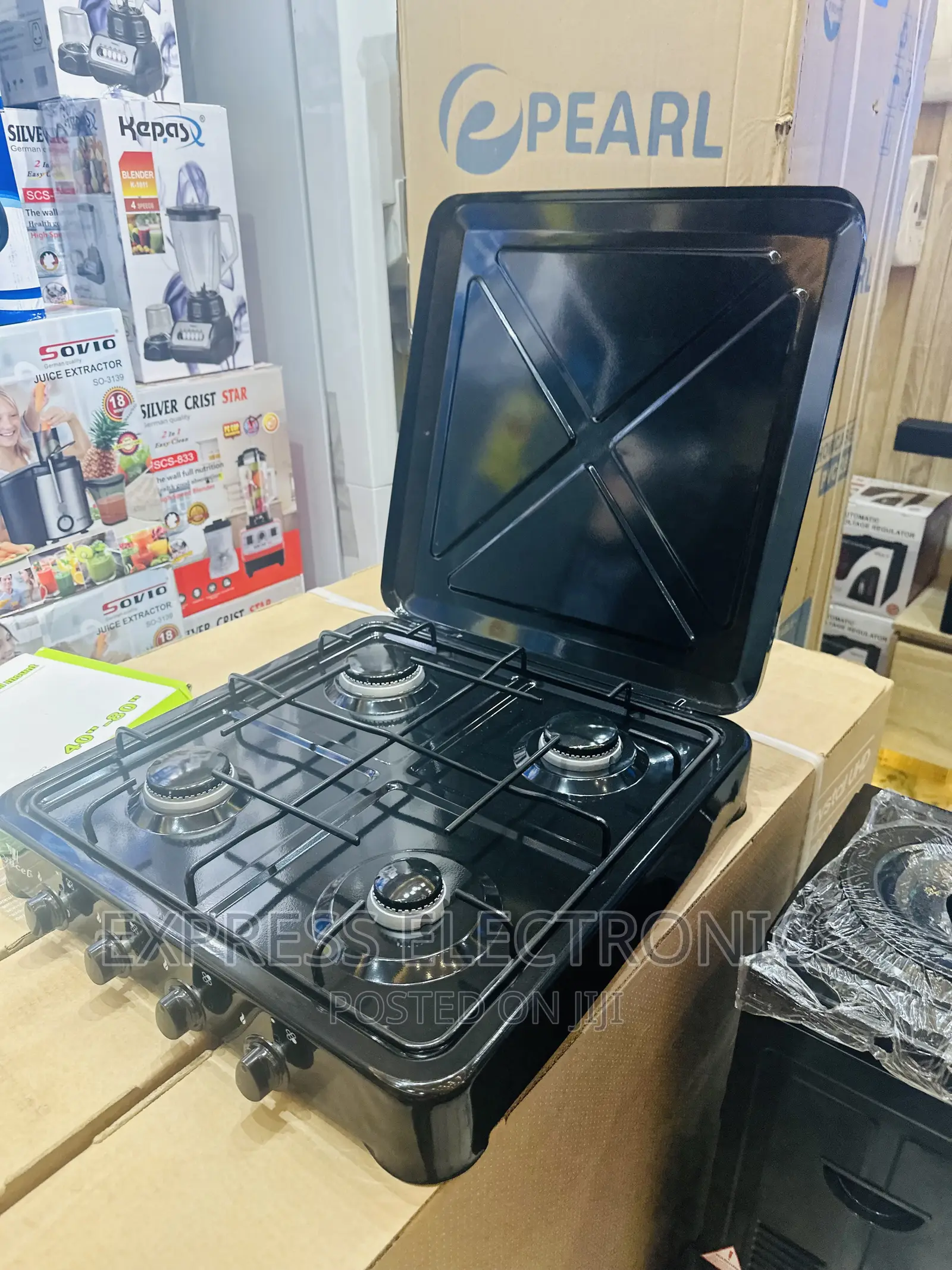 Yucel Gas Cooker Table Top 4burner Black