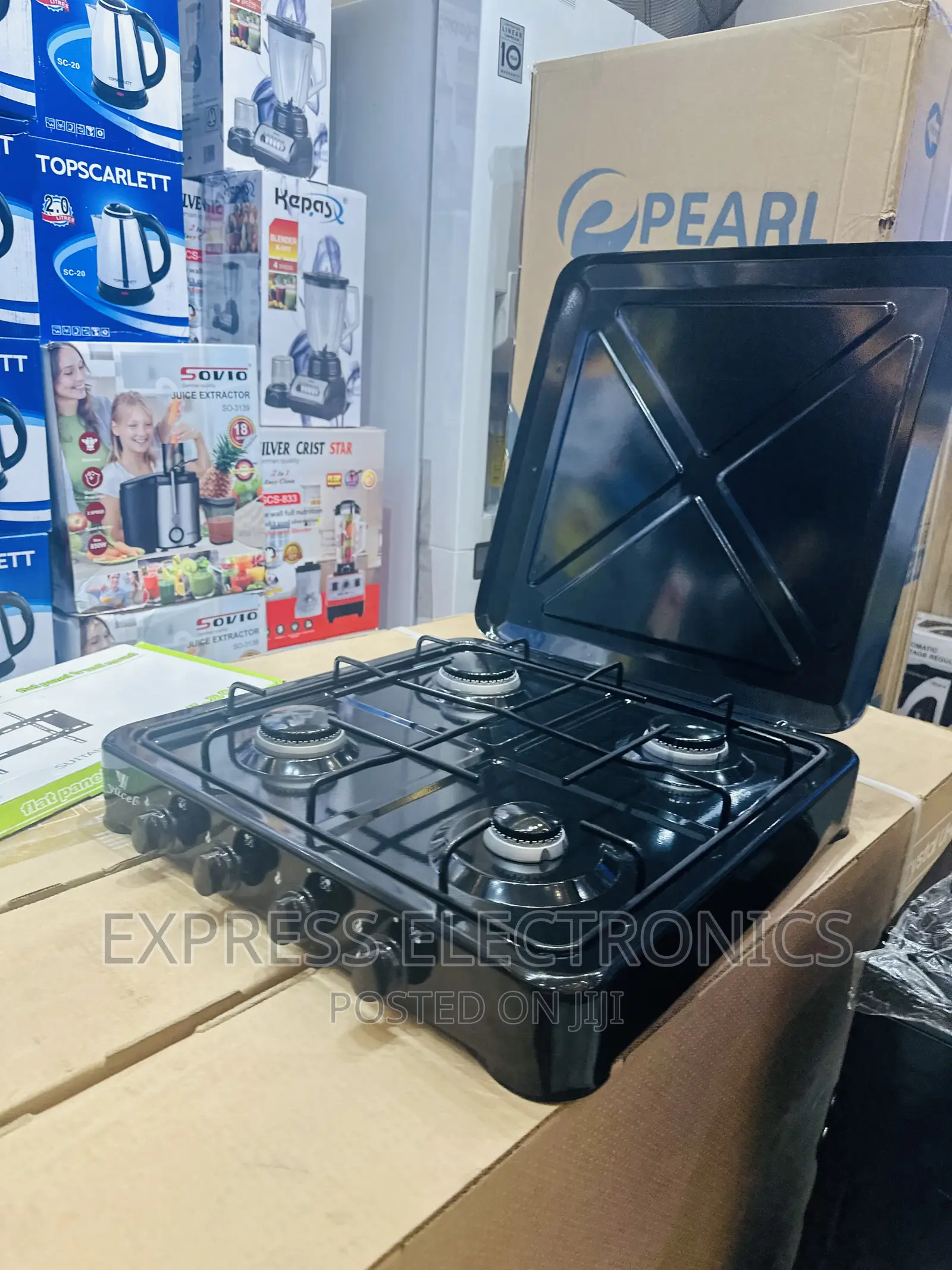 Easy Set Up Black Table Top Gas Cooker 4burner Yucel