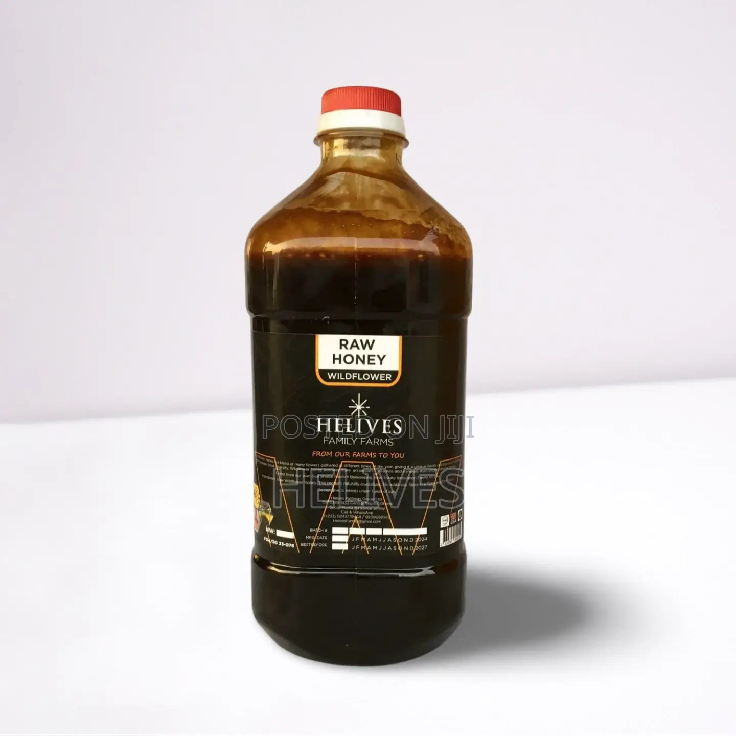 Helives Raw Honey 1250ml |100% Organic Pure Natural | Fda Certified