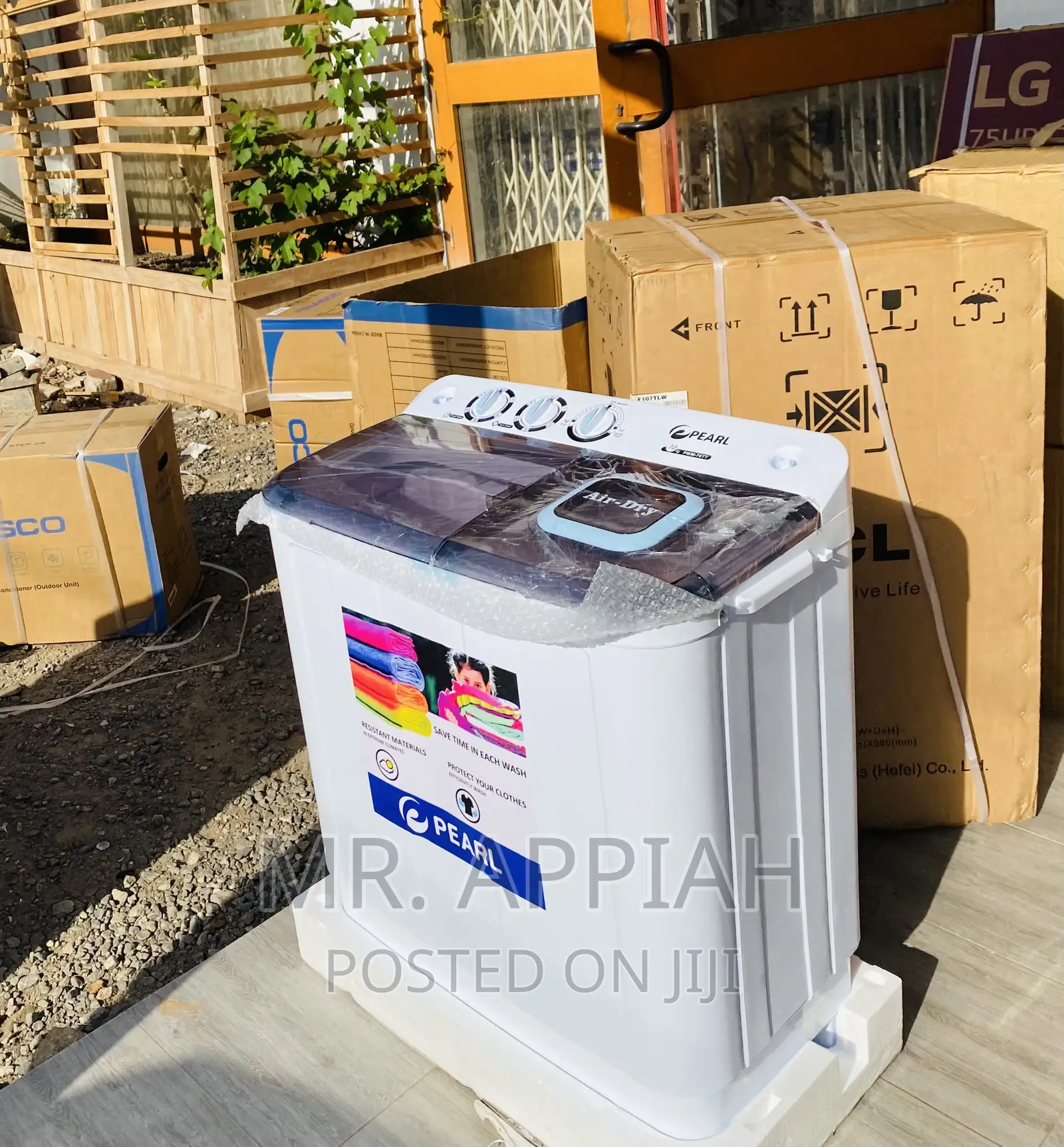 Durable Pearl 12kg Spin/Dry Electric Washing Machine