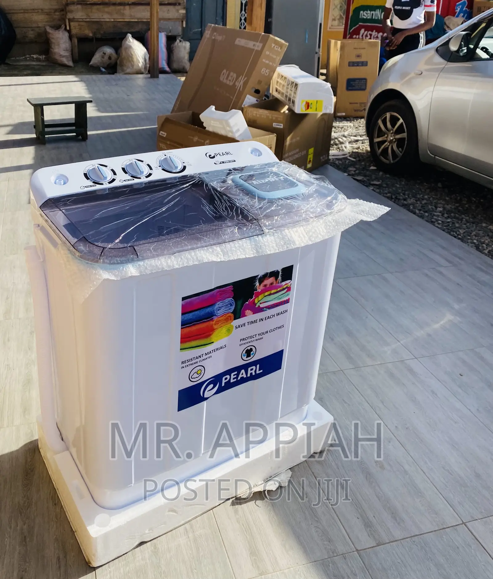 Energy and Cost Saving Pearl 12kg Spin/Dry Washing Machine.