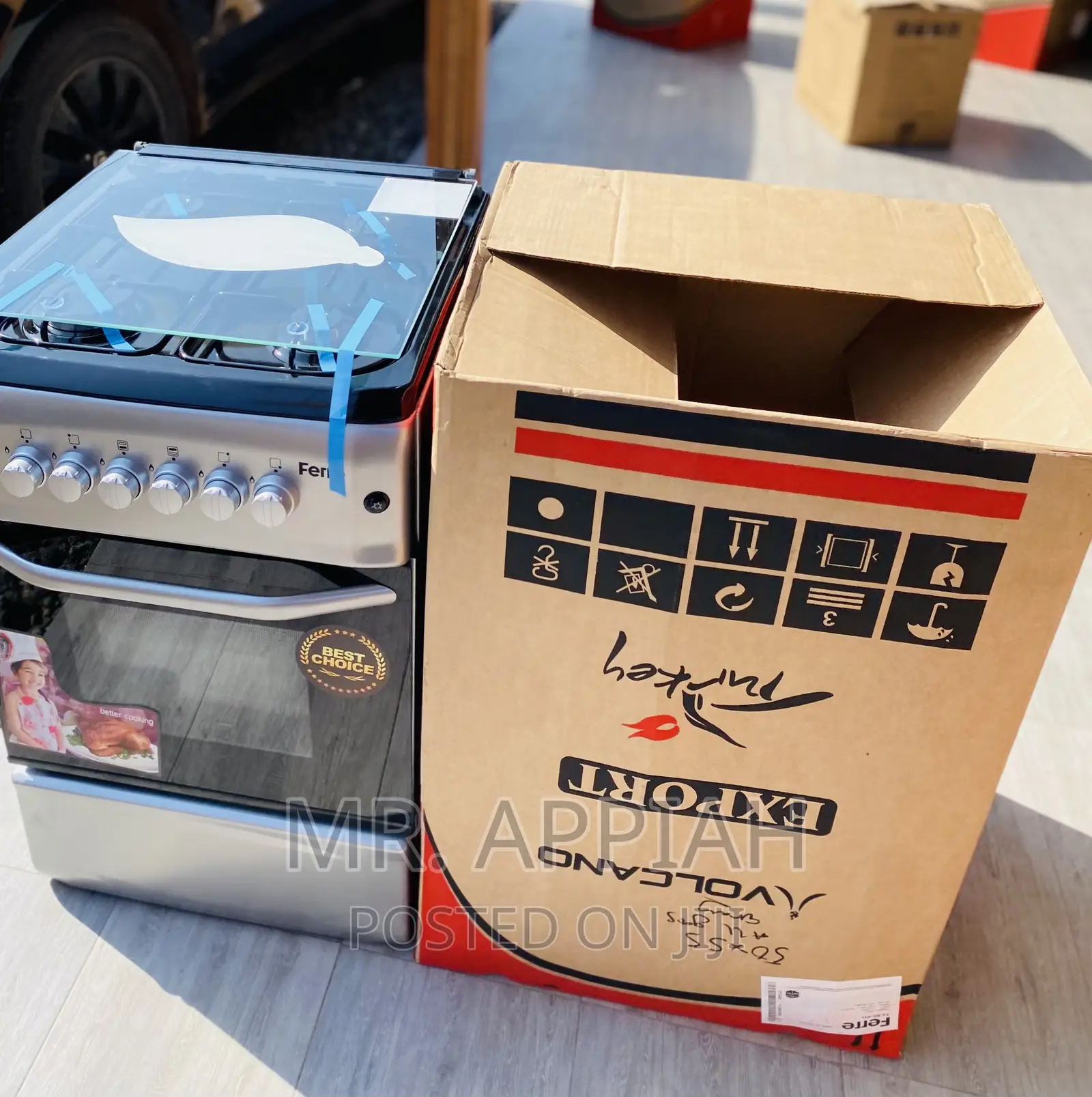 Buy Quality Ferre 50x55 Oven and Grill 4 Gas Burner(Gray)