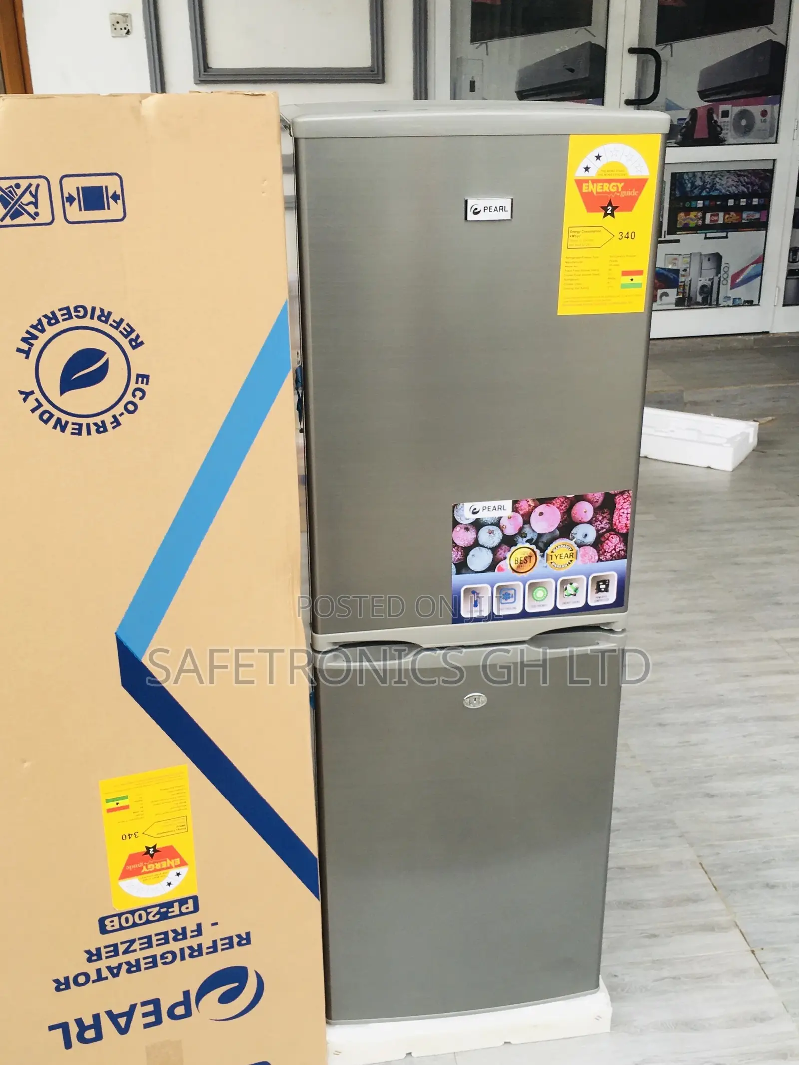 Pearl Bottomfreezer Doubledoor PF-200B 140 Liters Fridge