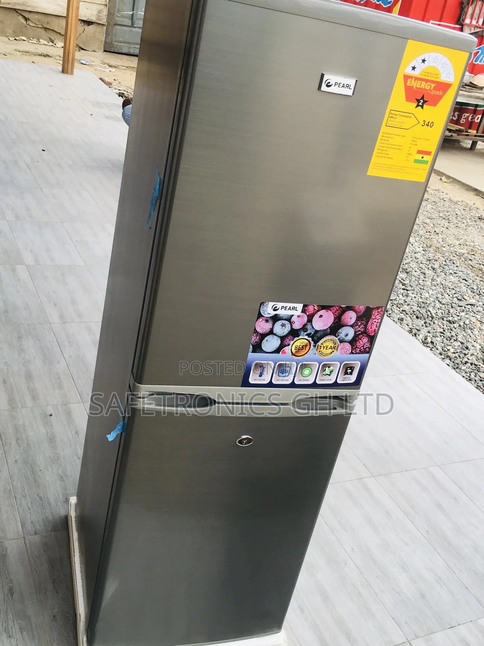  PF-200BF Doubledoor Bottomfreezer 140 Liters Pearl Fridge