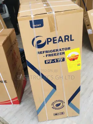 Pearl PF-17T Black Glass Doubledoor Topfreezer Fridge