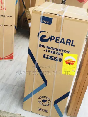 Black Glass Pearl PF-17T Doubledoor Topfreezer Fridge