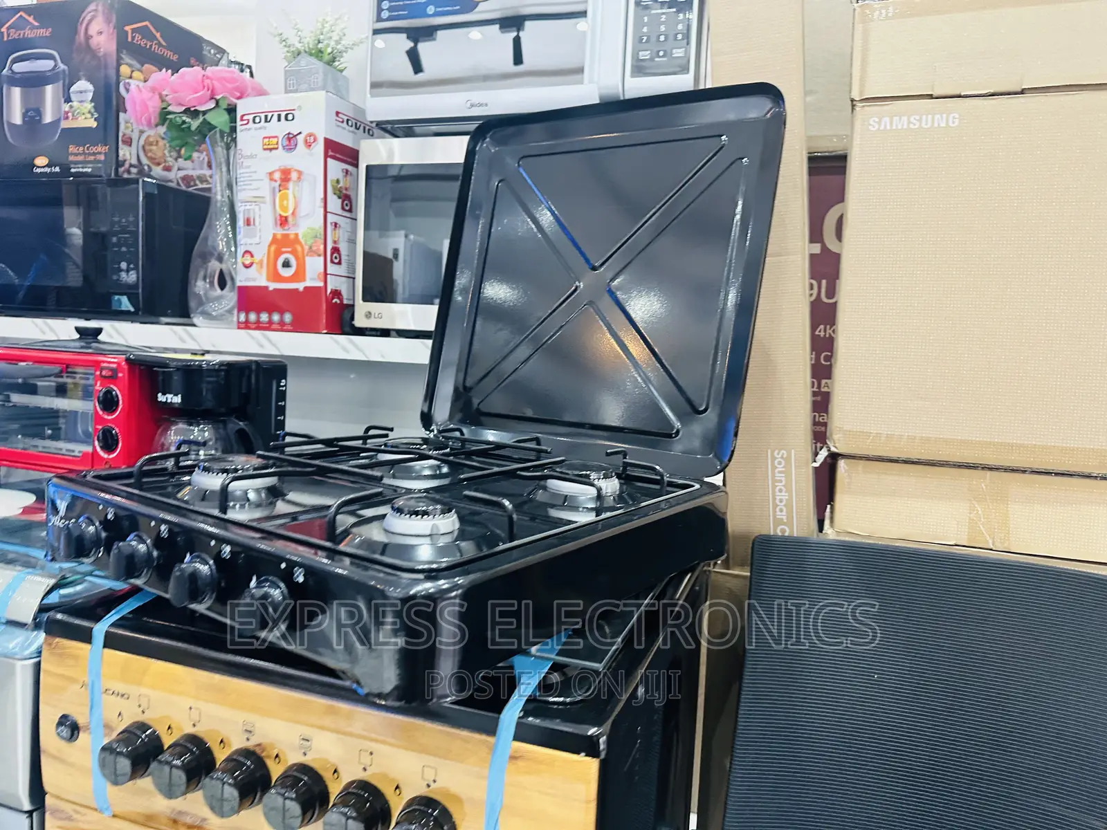 Friendly Budget on Yucel Black Gas Cooker Table Top 4burner