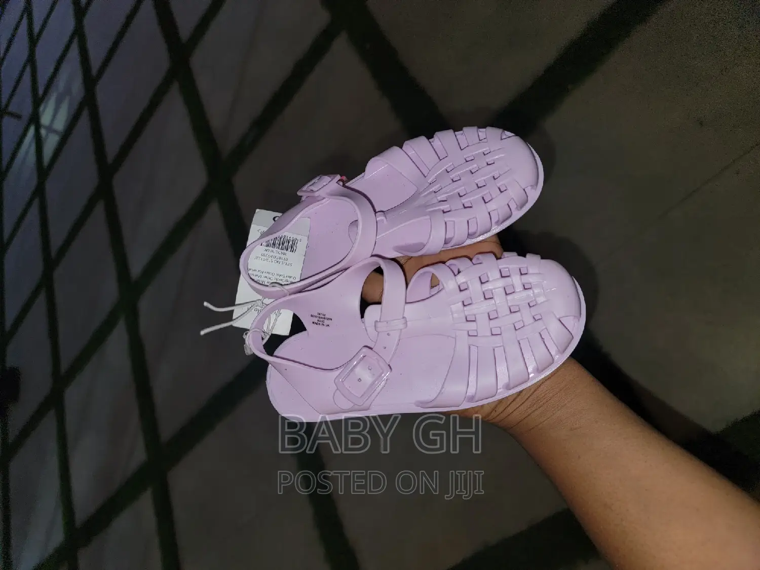 George Girls Purple Gap Sandals
