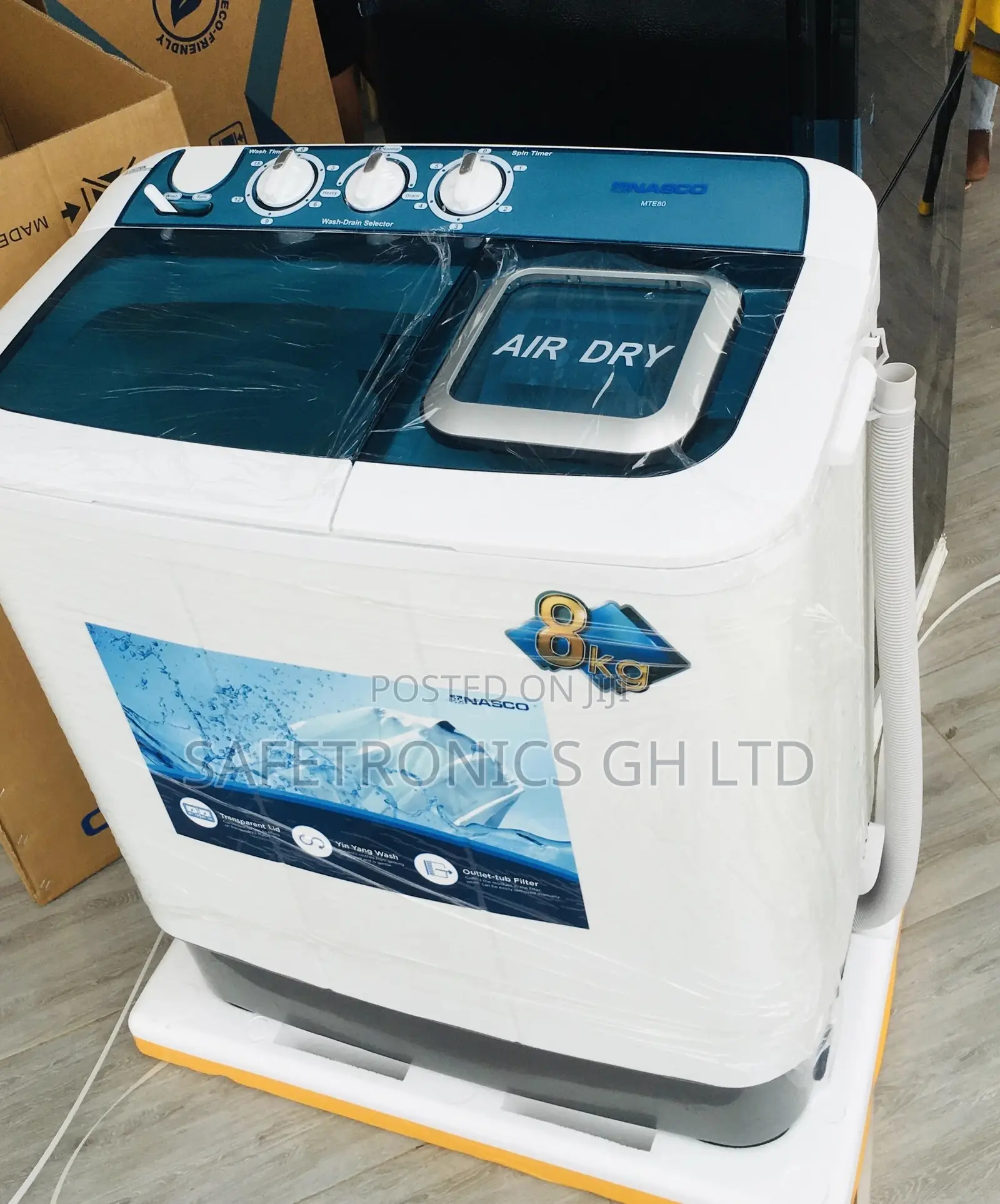 Nasco Elegant Washingmachine Semiautomatic Topload 8kg
