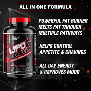 Lipo 6 Black Fat Burner Weight Loss Max Strength Energy