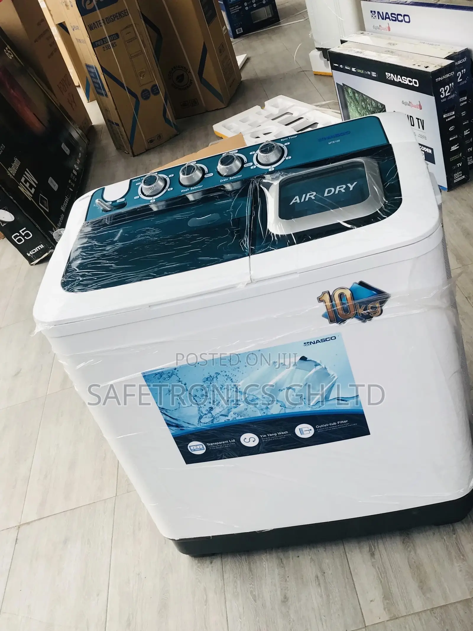 Grab 10kg Nasco Topload Semiautomatic Washingmachine White