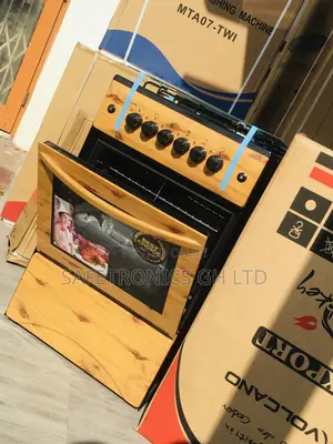 Wooden Light 4 Gas Cooker Oven With Grill Glass Lid