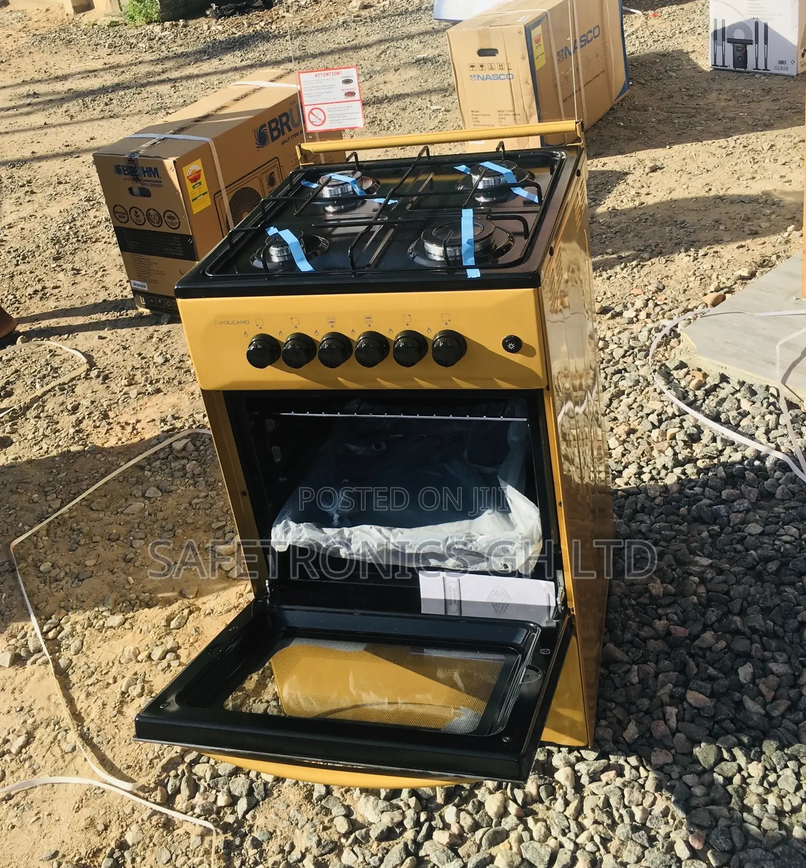Volcano 4 Gas Oven With Grill Gold 50x50 Cooker