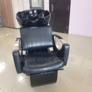 Silver Arm Solid Hair Washing Basin With Adjustable Seat