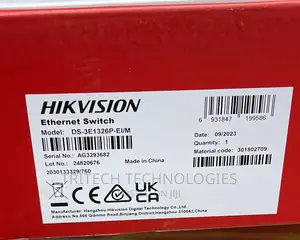 Hikvision 24 Port Managed Fast Ethernet Poe Switch + 1 SFP