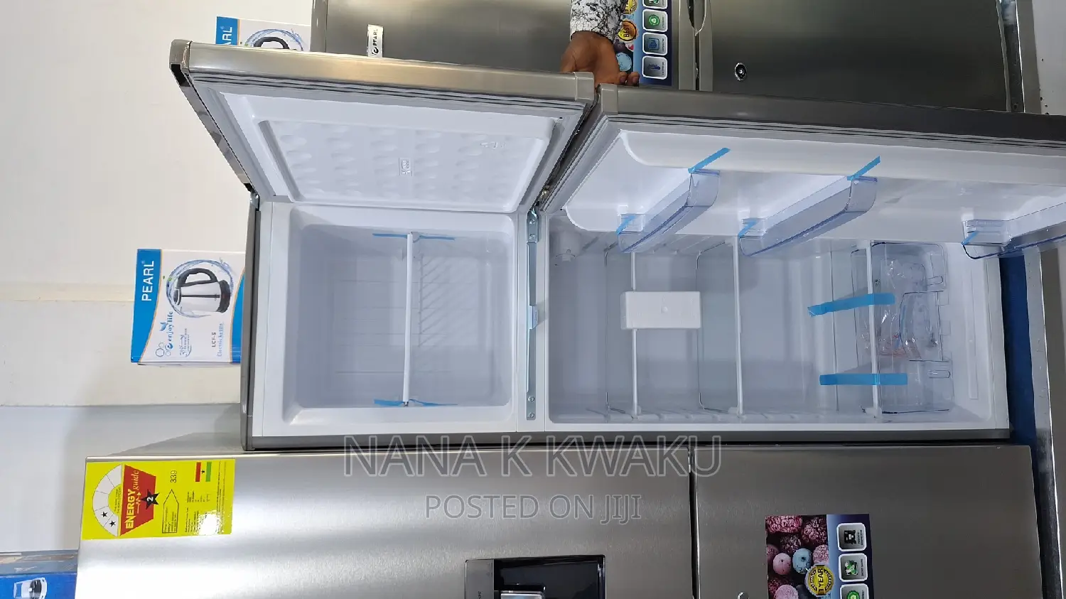 Pearl PF270 Double Door Fridge With Top Freezer