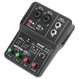 Audio Interface Guitar Studio Teyun Q-12 Record Sound Card Mixer
