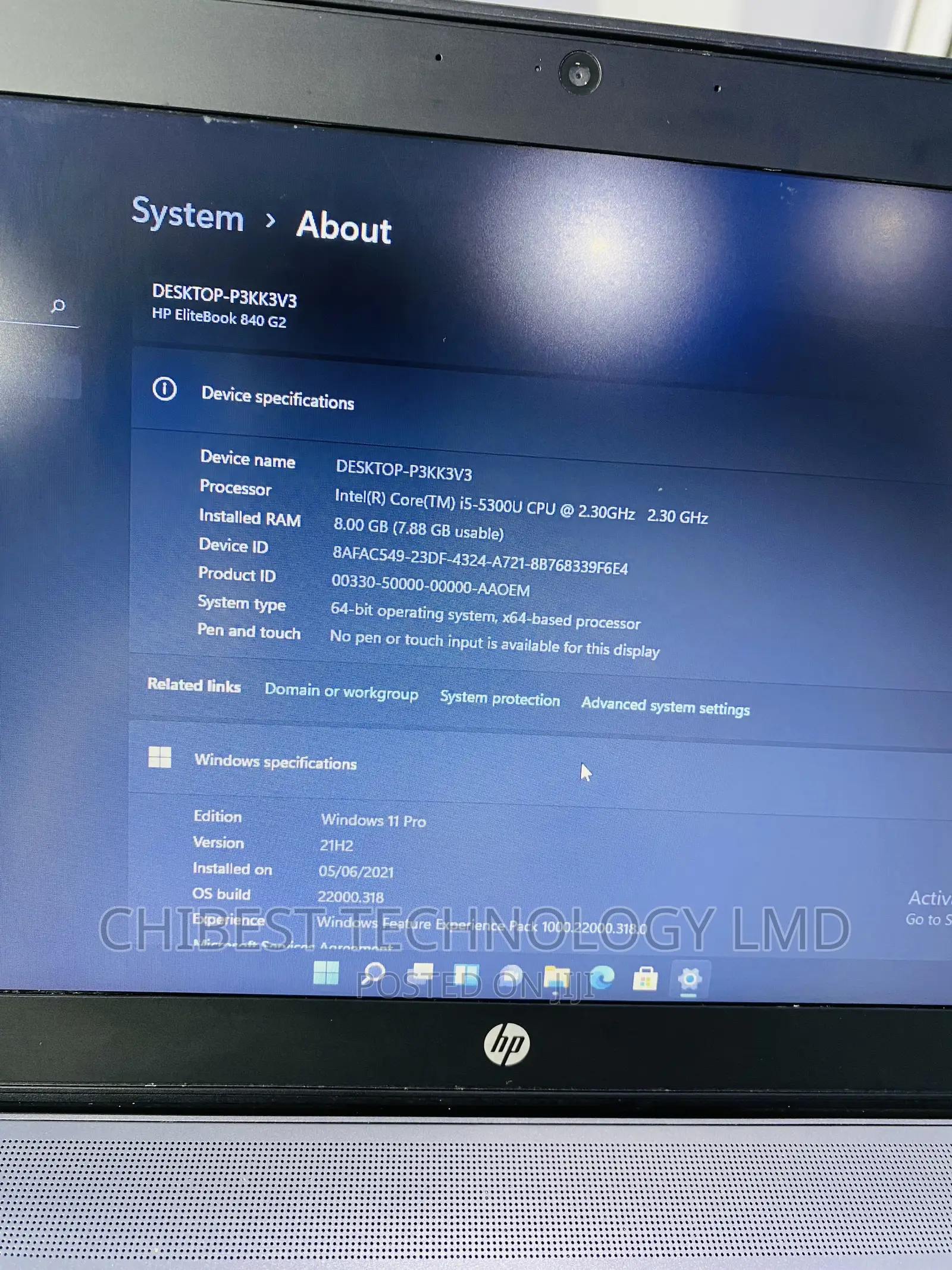 Laptop HP EliteBook 840 G2 8GB Intel Core I5 SSD 250GB