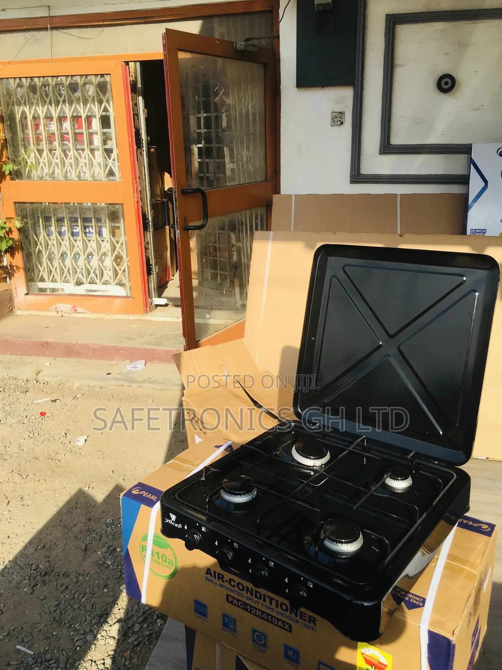 Adjustable 4 Gas Table Top Black Yucel Stove 