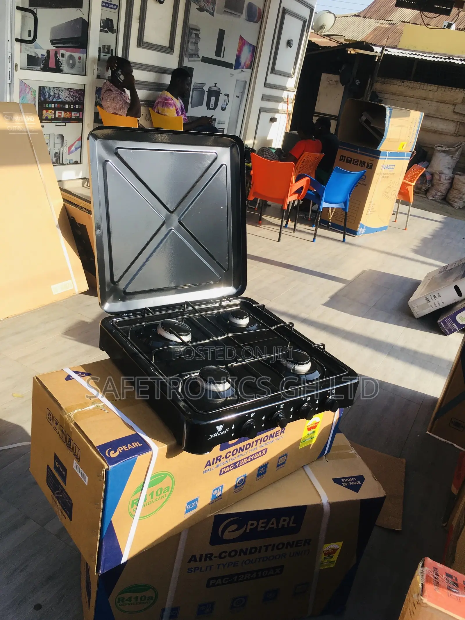 Purchase Yucel Black 4 Gas Burner Stove 
