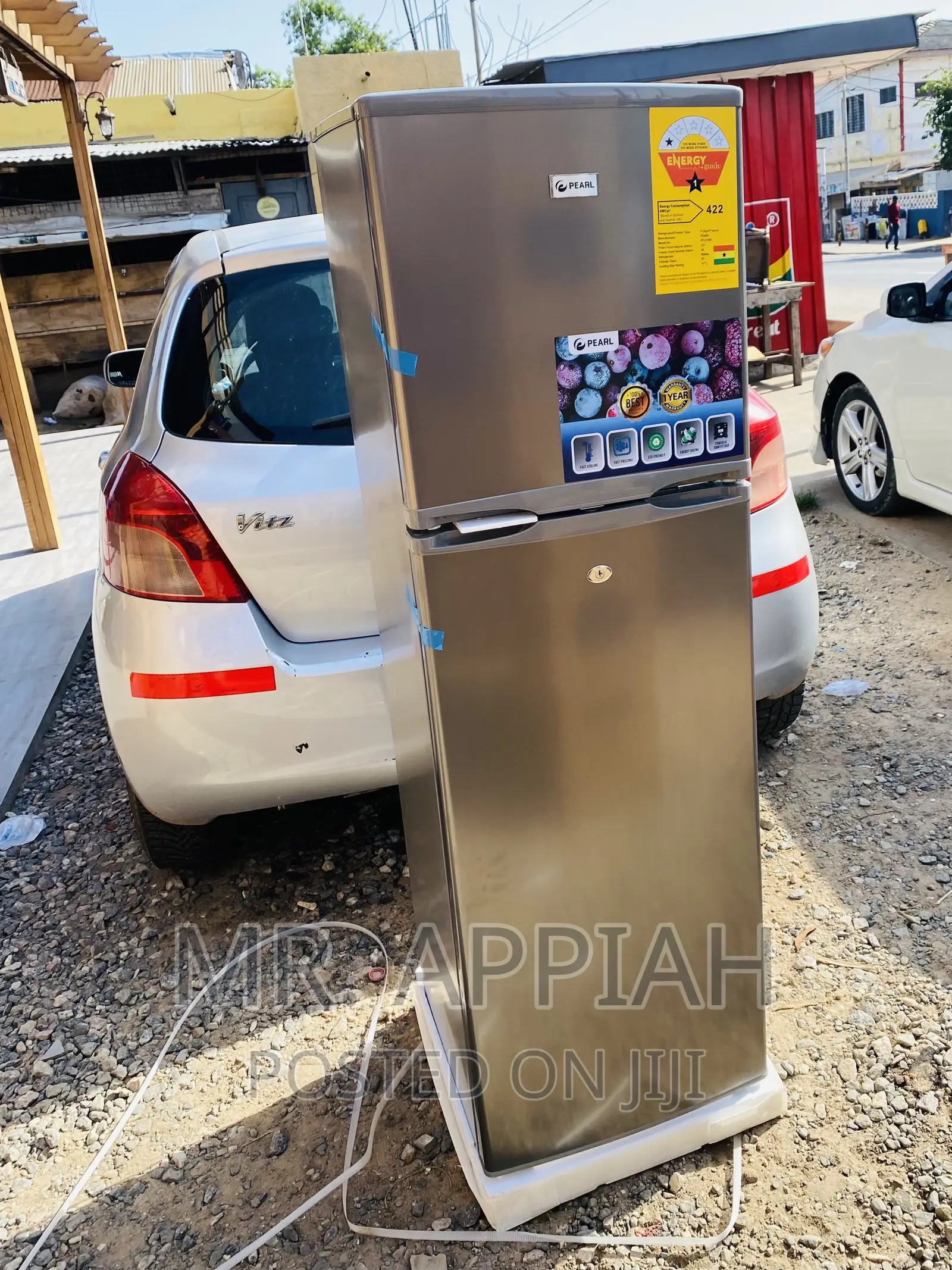Pearl PF-270 Ix Double Door Electric Fridge(Gray)166L.