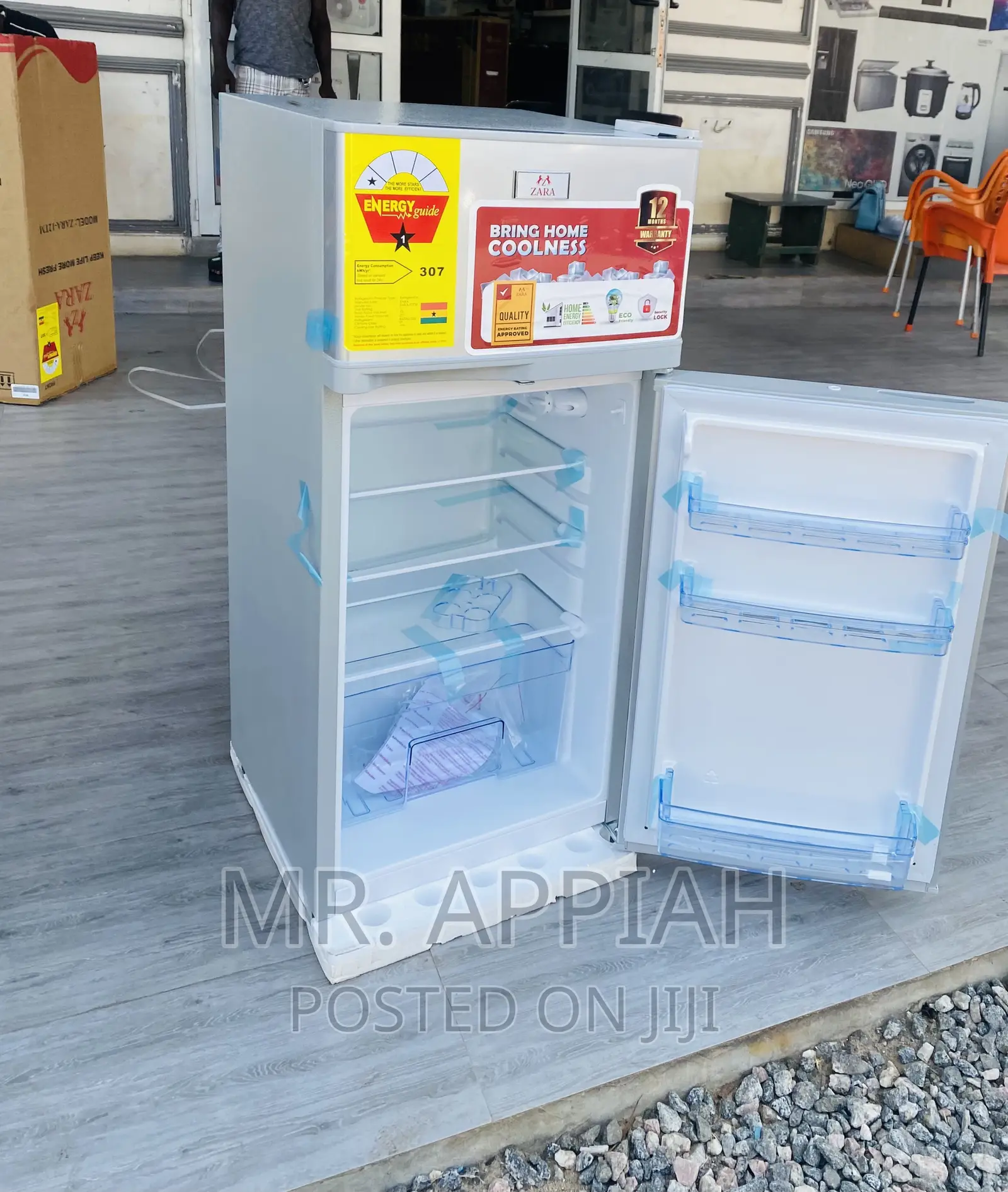 Buy Affordable Zara 12TM Double Door Electric Fridge(Gray).