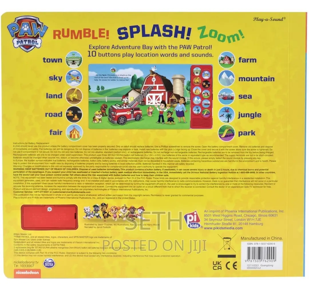 PAW Patrol - Land, Sea, and Sky! - 10-Button Sound Book