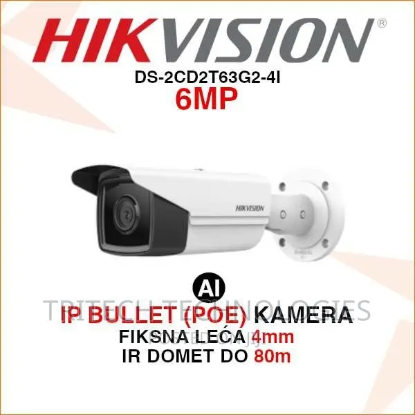 Hikvision 6 Mp Acusense Bullet Ip Camera Ds-2cd2t63g2-21/41