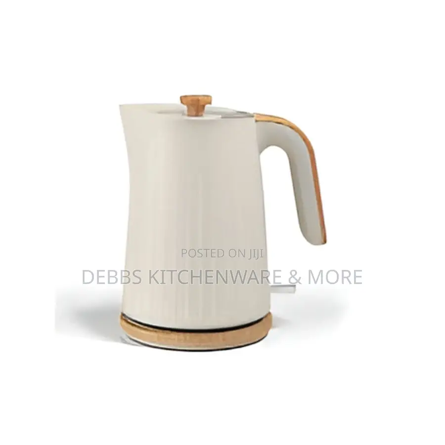 Cream and Wood Textured Scandi Fast Boil Kettle 1.7L