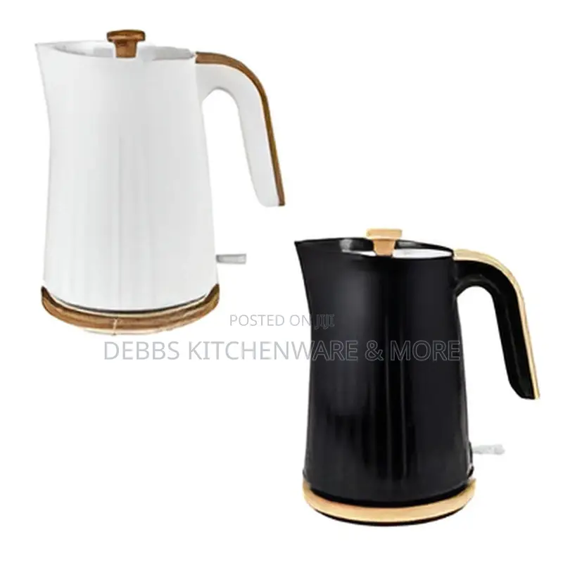 Cream and Wood Textured Scandi Fast Boil Kettle 1.7L