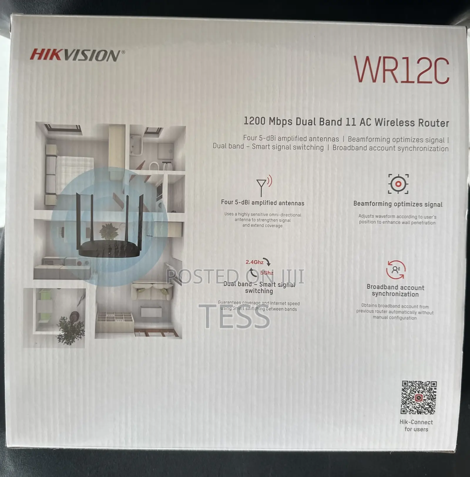 Hikvision 1200mbps Wireless Router Dual Band Extender.