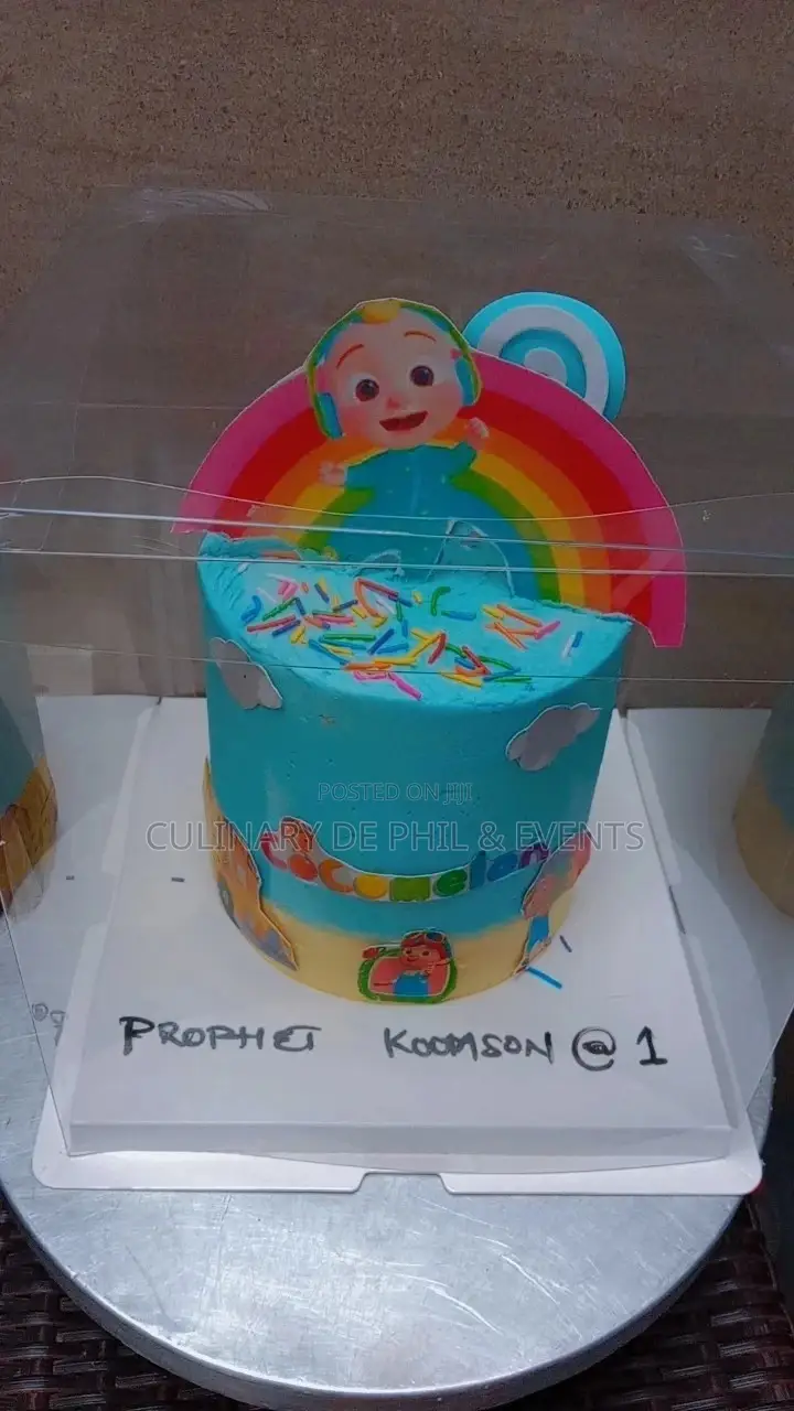 Cocomelon Melon 1year Theme Cake