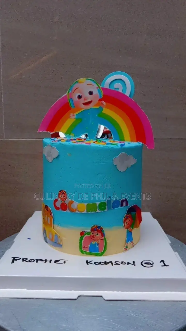 Cocomelon Melon 1year Theme Cake