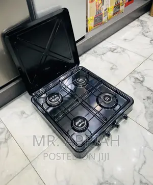 Yucel 4 Gas Burner Stove(Black) 