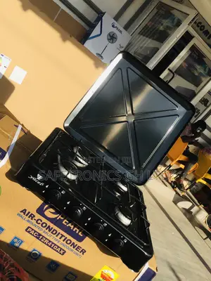 Essential Yucel 4 Gas Cooker Black Burner Tabletop Stove
