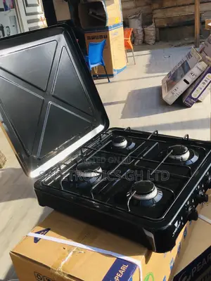  Yucel 4 Gas Burner Stove Black Essential Tabletop