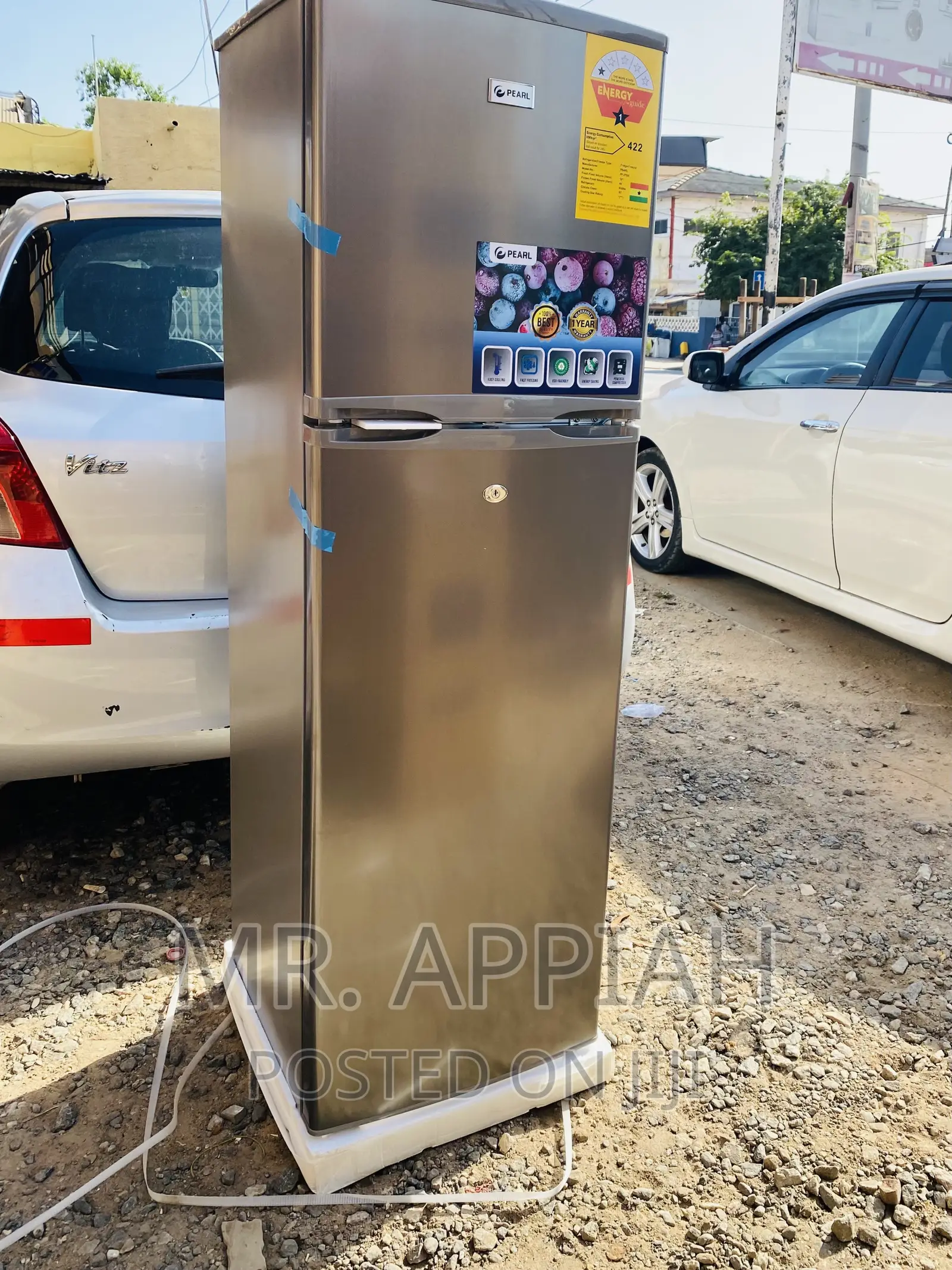 Buy Affordable Pearl PF-270 Ix Double Door Fridge(Gray).