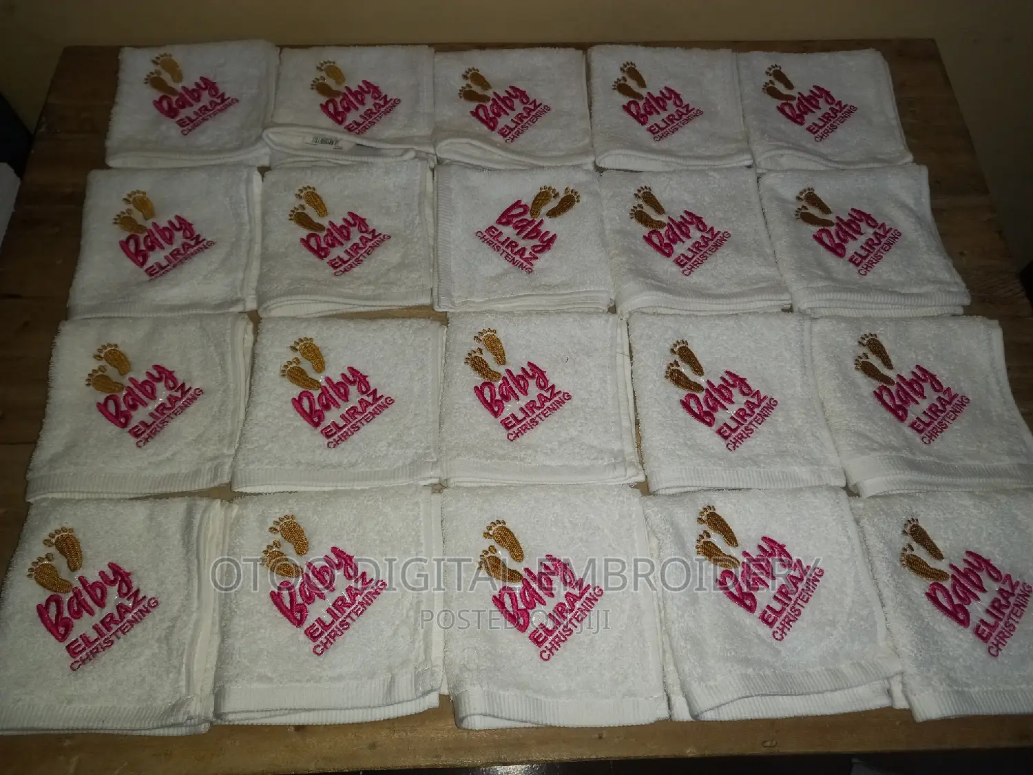 Face Towel Embroidery