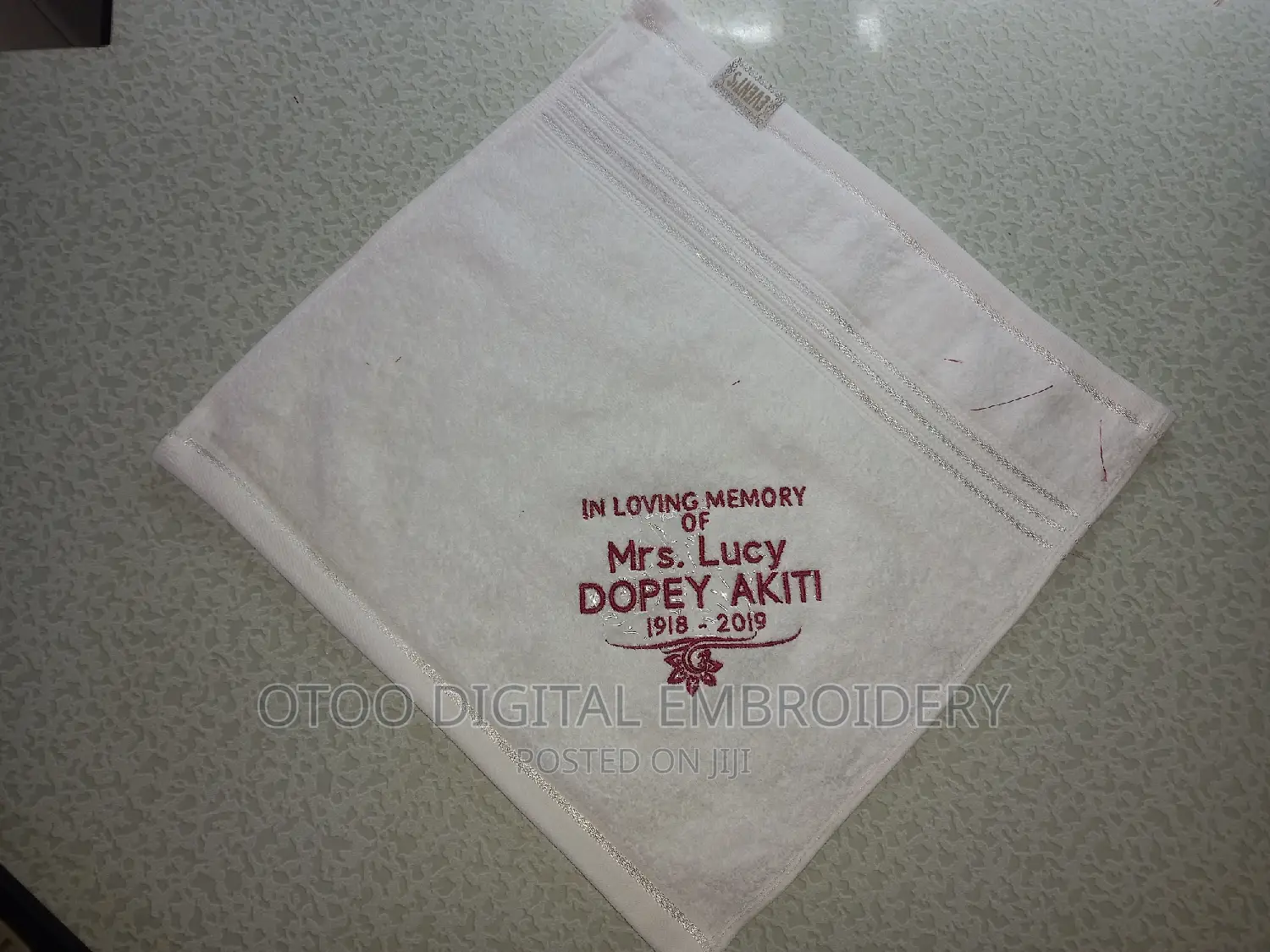 Face Towel Embroidery
