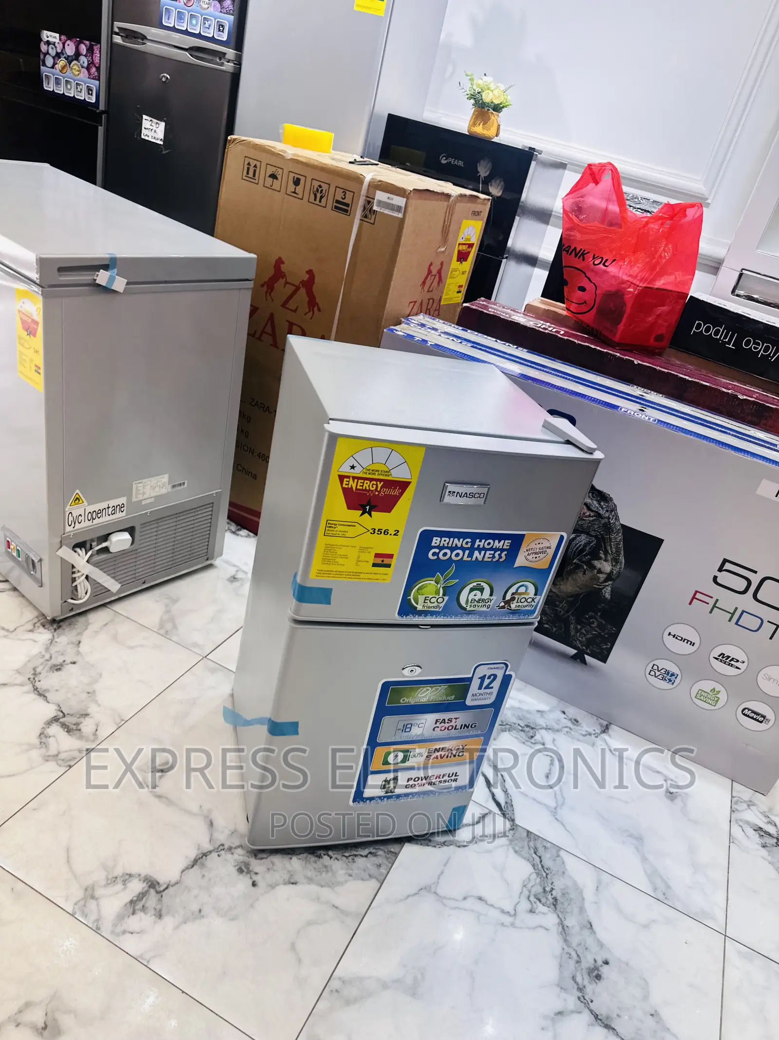 Nasco Table Top Fridge Nasf2-120 Double Door,.