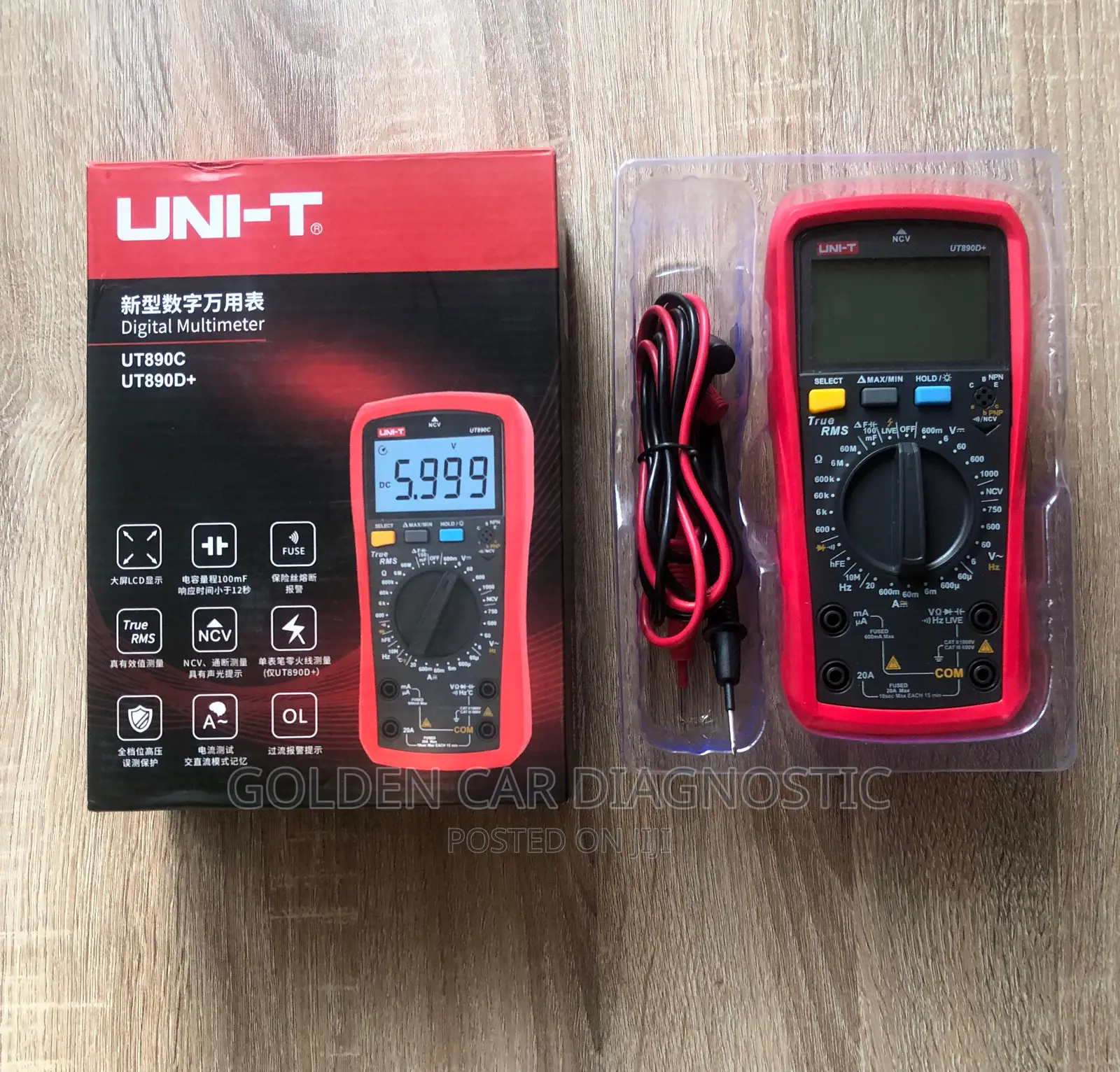 Uni-t Ut890+ Digital Multimeter True RMS DC AC