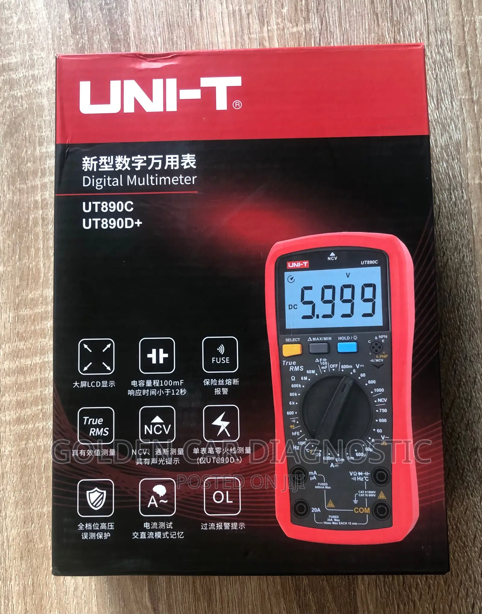 Uni-t Ut890+ Digital Multimeter True RMS DC AC