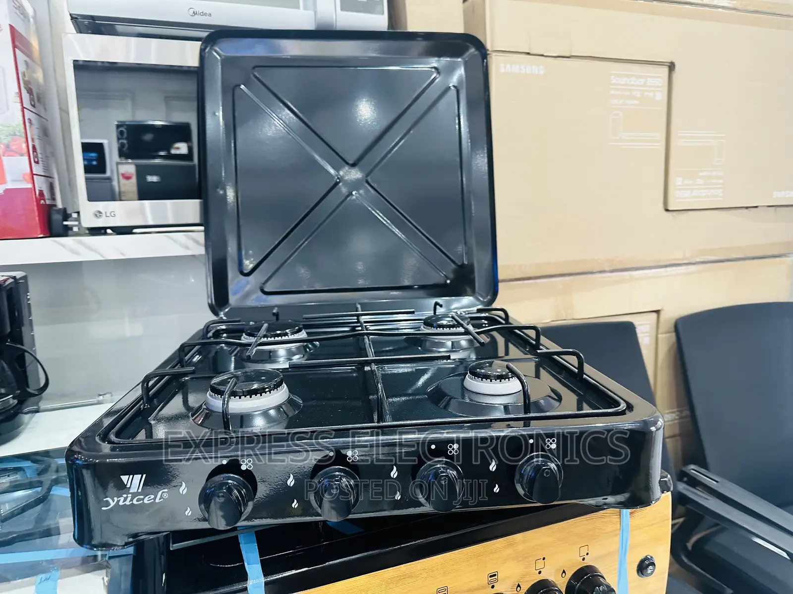 Adjustable Knobs Gas Cooker Table Top 4burner Yucel
