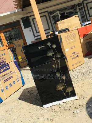 Doubledoor Topfreezer PT-16T Black Pearl Glass Fridge 