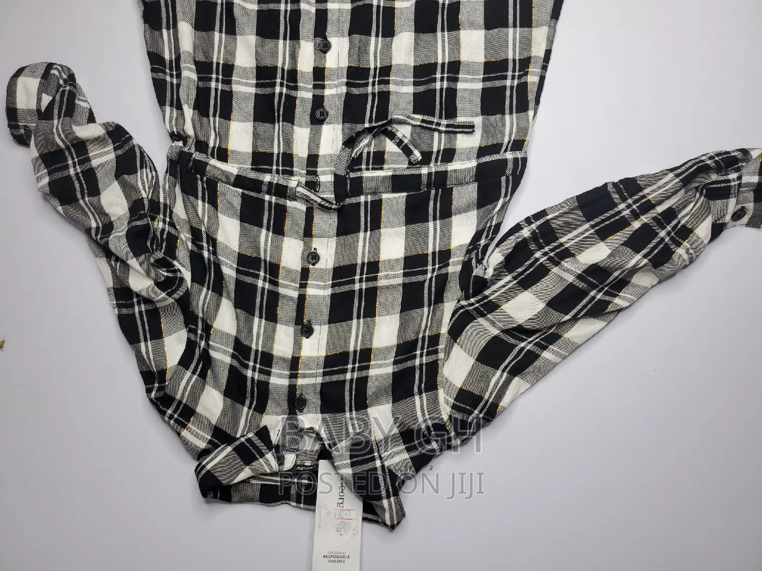 George Girls Black and White Straight Dress