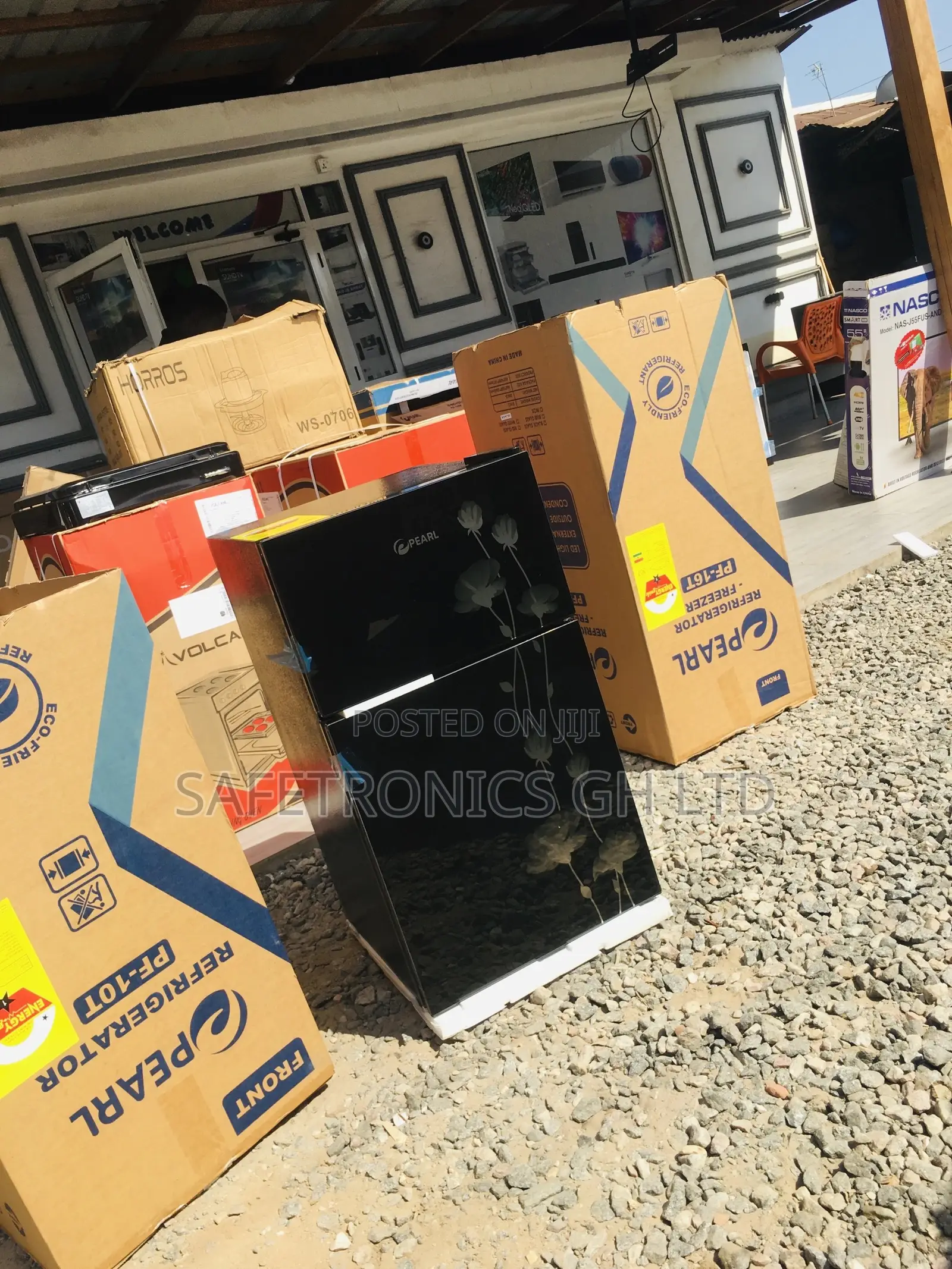 Black Pearl Topfreezer Glass PF-10T Reliable Doubledoor