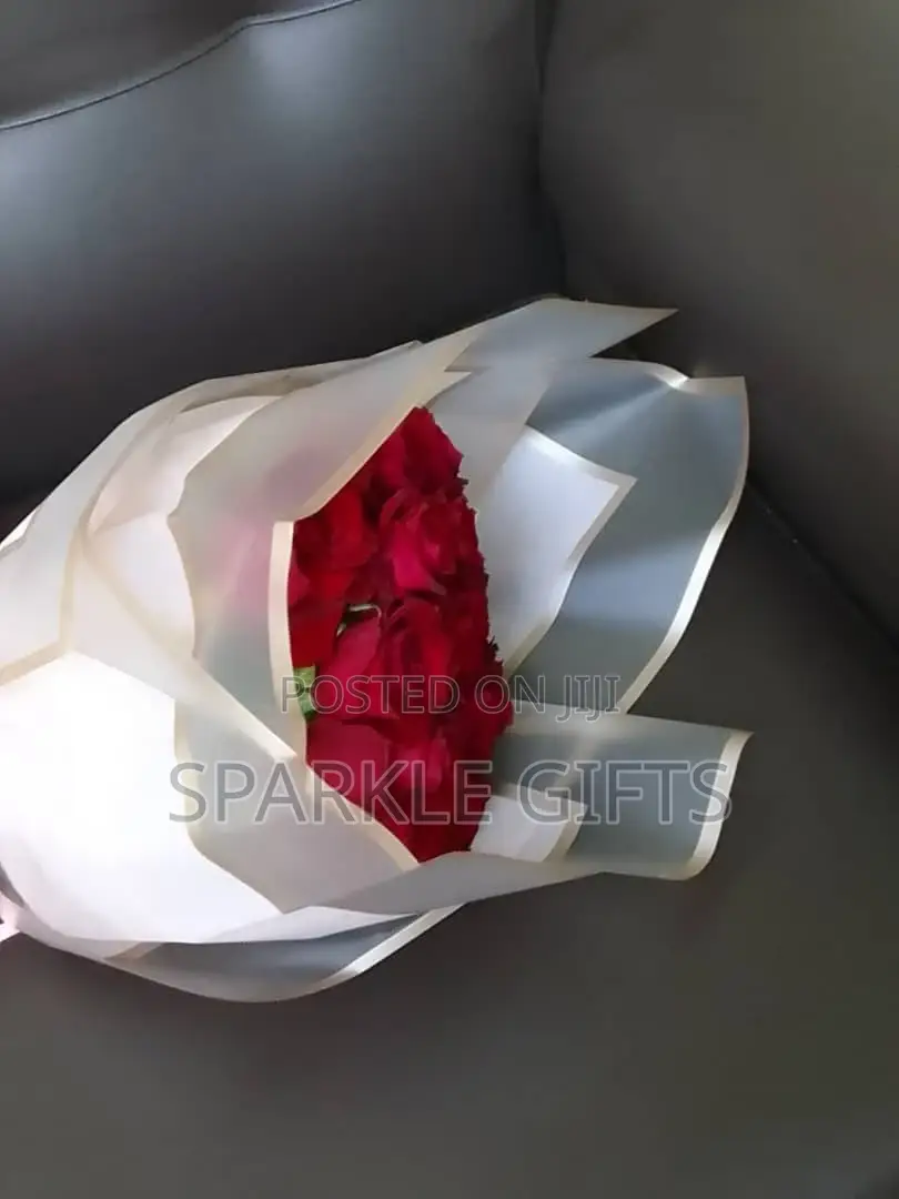 Natural Roses Flower Bouquet, Birthday, Valentines Day, Gift